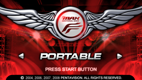 DJ Max Fever title screen for PSP